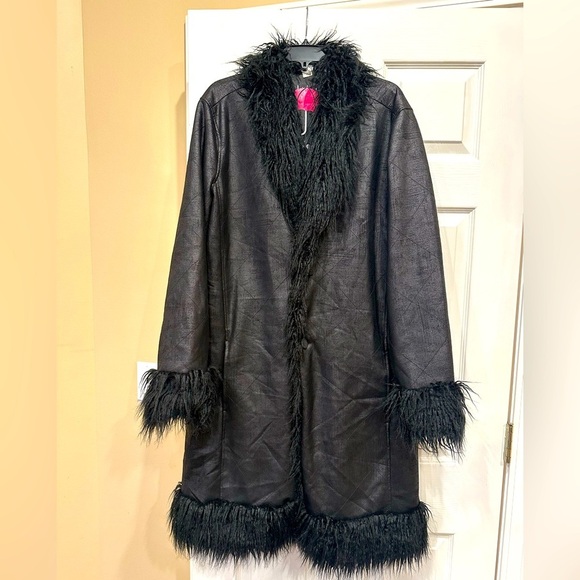 The Umbrella Academy Klaus Inspired Leather Fur Coat Cosplay Jacket Size Large - Picture 1 of 7